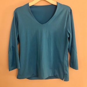 Bollé Tennis Workout Long Sleeved Blue Top Large